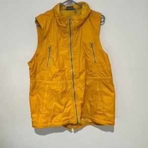 Athleta Full Zip Hooded Yellow Vest